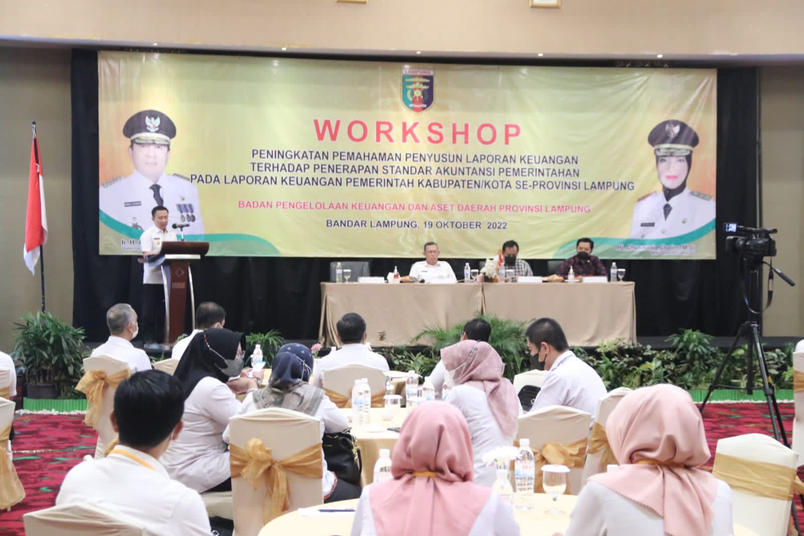 Sekdaprov Lampung Buka Workshop Peningkatan Pemahaman Penyusun Laporan Keuangan
