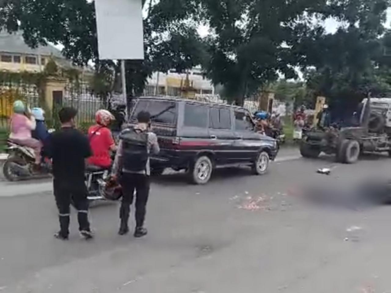 Polisi Buru Sopir Truk Penyebab yang Tabrak IRT di Depan PKOR Way Halim