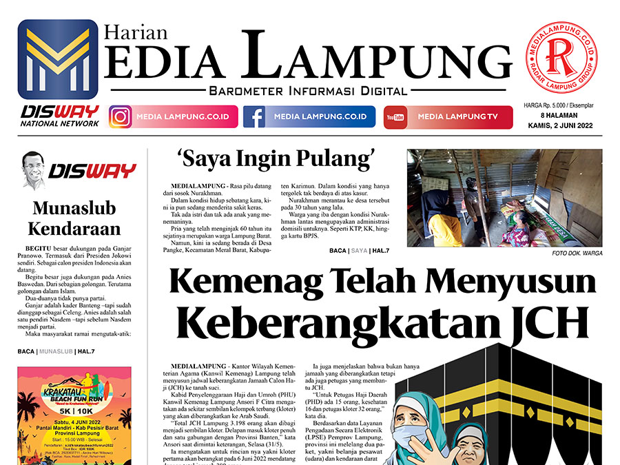 E-Paper Harian Media Lampung Edisi 2 Juni 2022