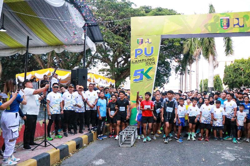 Gubernur Arinal Lepas Peserta PU Run 5K Dalam Peringatan Hari Bakti Pekerjaan Umum