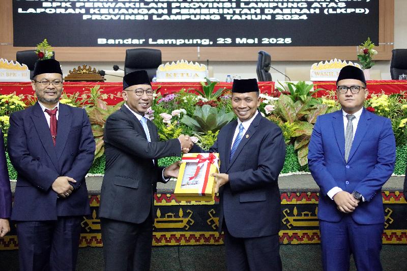 Lampung Raih Opini WTP ke-11 Berturut-turut dari BPK RI