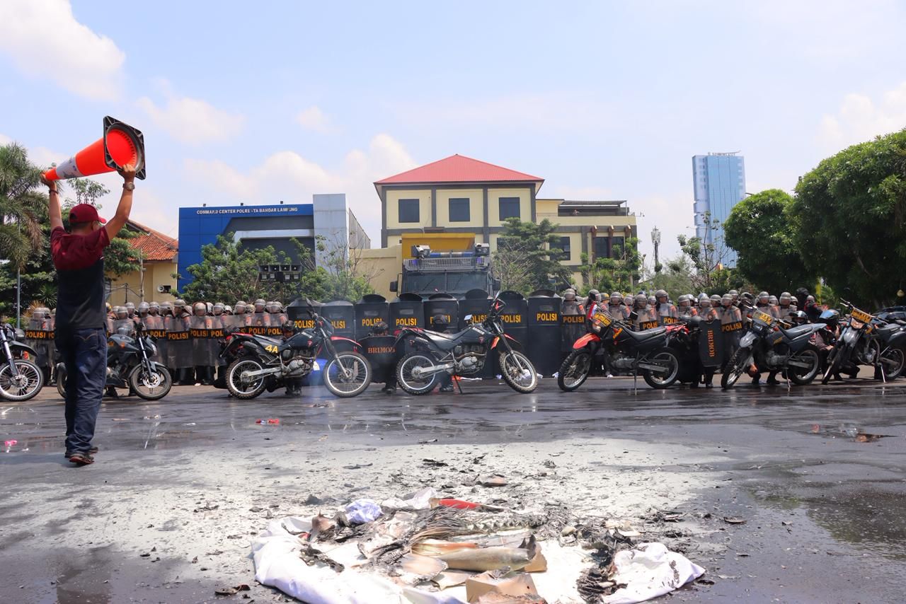 Polresta Bandar Lampung Gelar Simulasi Sispamkota, Perkuat Sinergi Keamanan Kota