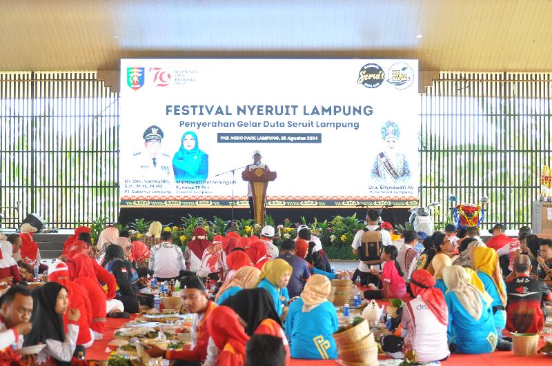 Festival Nyeruit Lampung, Pj Gubernur Lampung Ajak Masyarakat Lestarikan Budaya Seruit