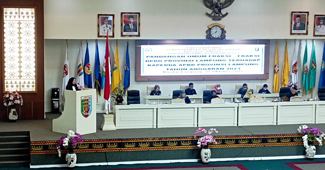 Fraksi DPRD Lampung Minta Pemprov Optimalkan Pemerataan Infrastruktur Pada APBD 2023 
