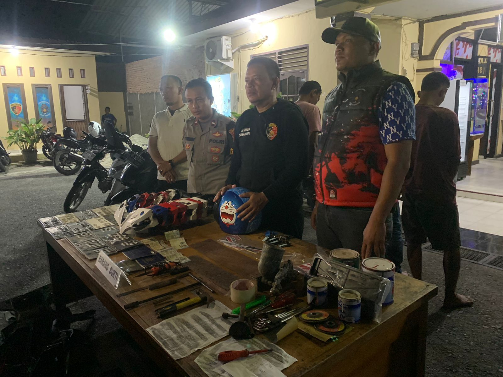 Polsek Sukarame Ringkus Sindikat Pemalsu Nomor Mesin Sepeda Motor