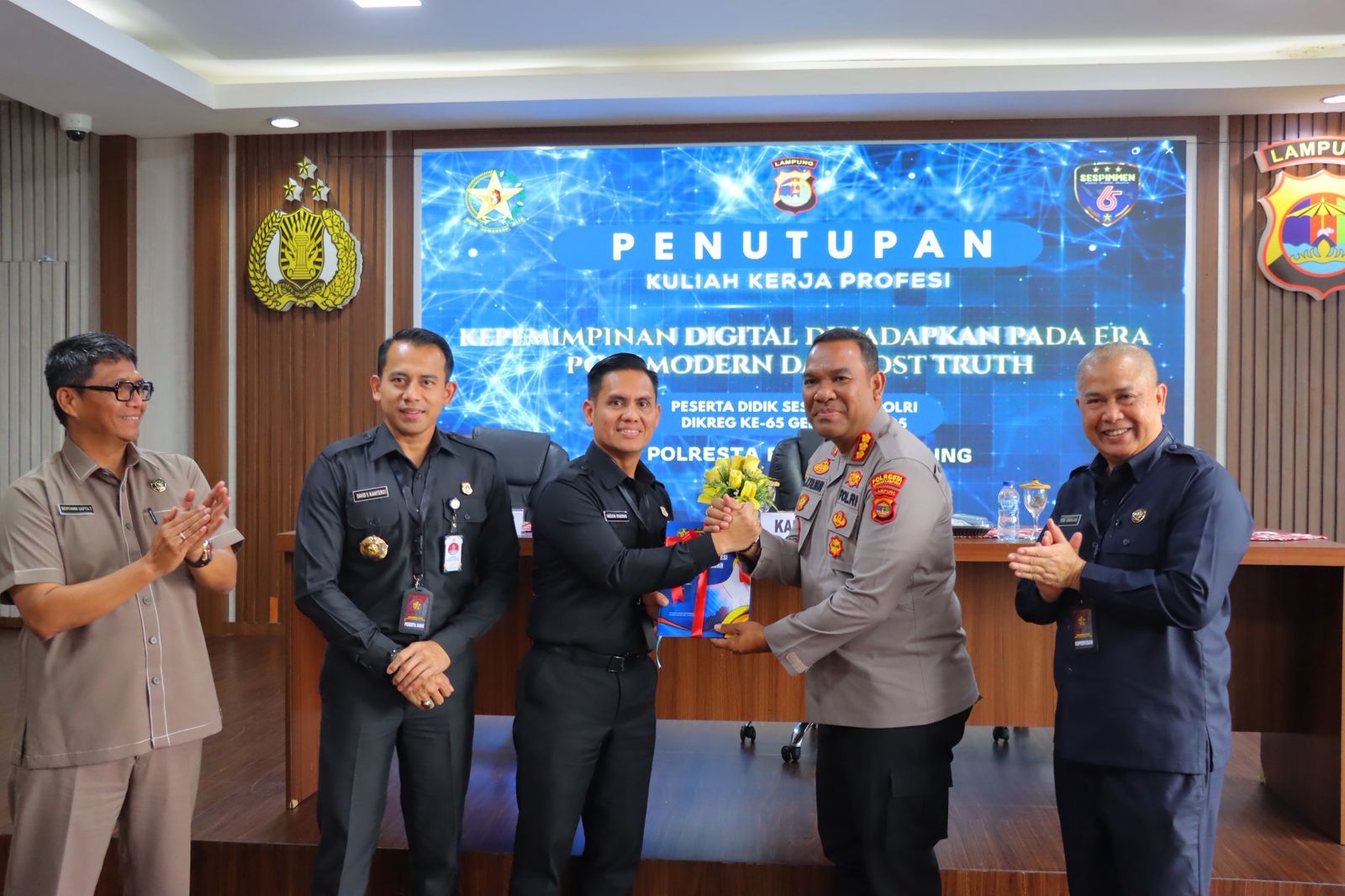 Kapolresta Bandar Lampung Tutup Kegiatan KKP Sespimmen ke-65