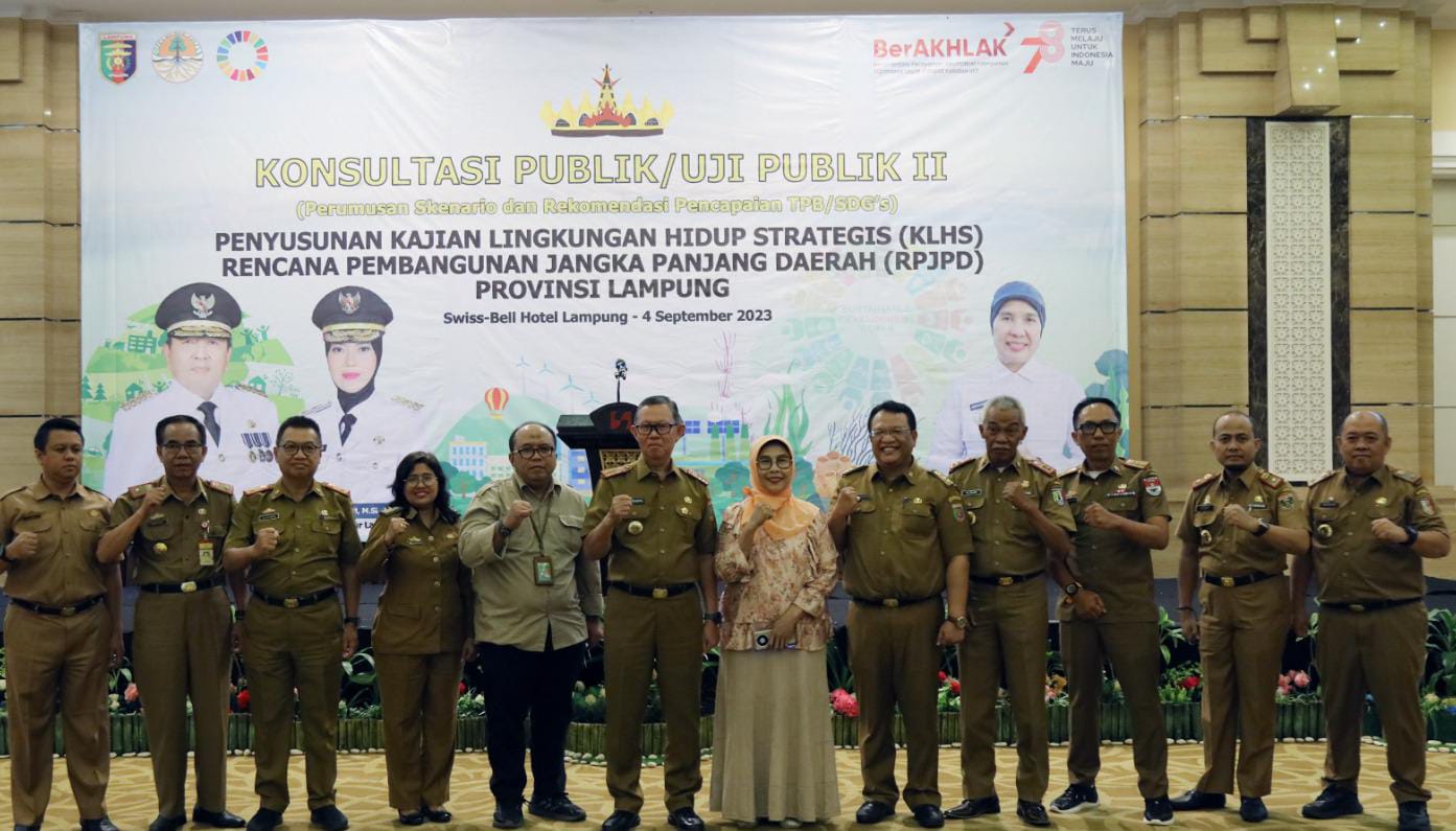 Sekdaprov Lampung Buka Uji Publik Kajian Lingkungan Hidup RPJPD Provinsi Lampung Tahun 2025-2045