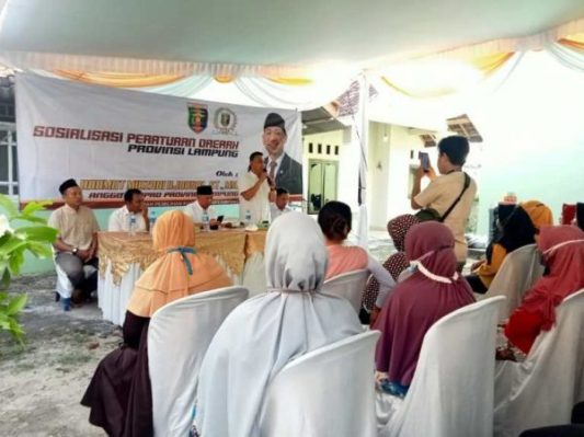 Ketua Fraksi Gerindra DPRD Lampung Gelar Sosperda di Sukabumi