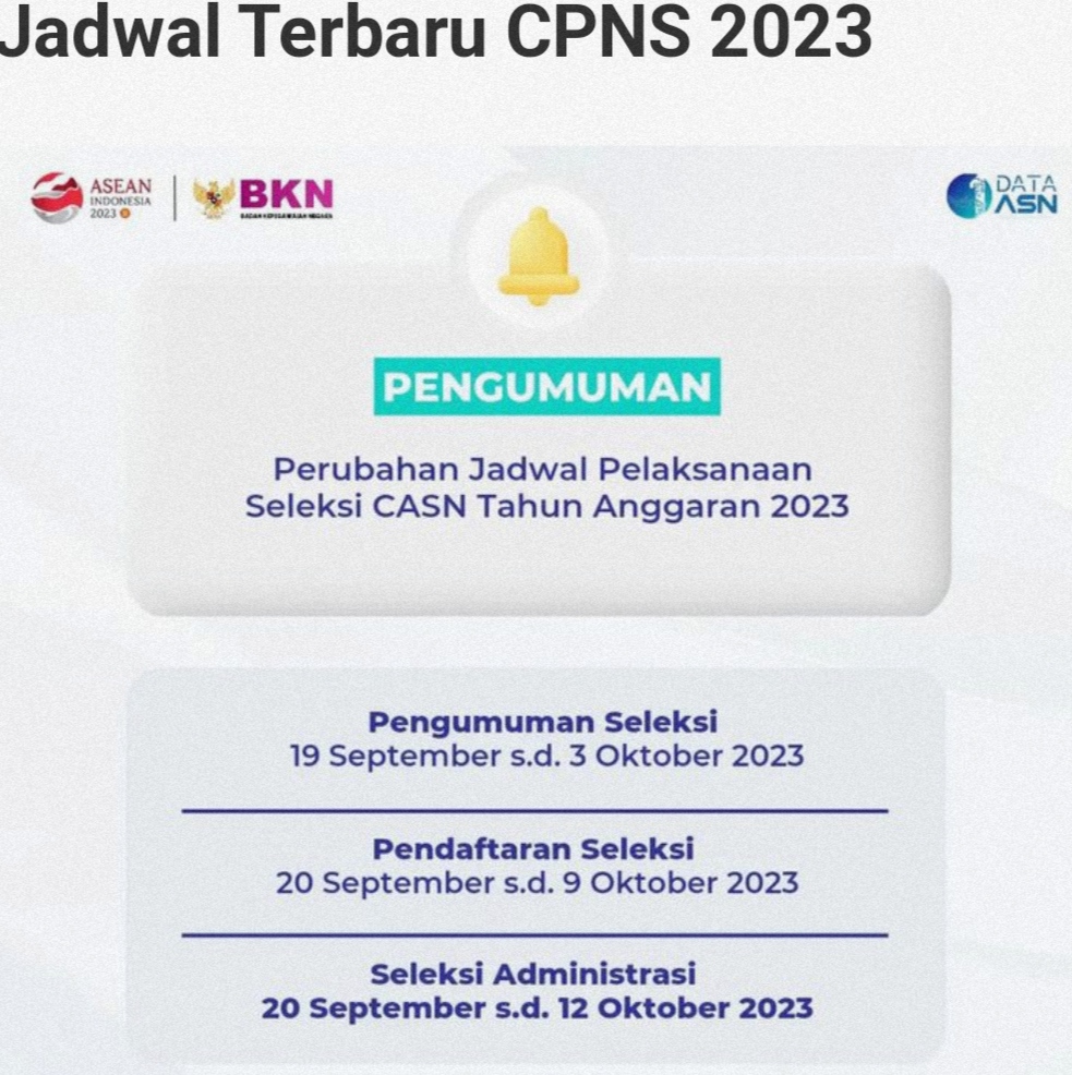 Setelah Diundur, Berikut Jadwal Pendaftaran CPNS 2023