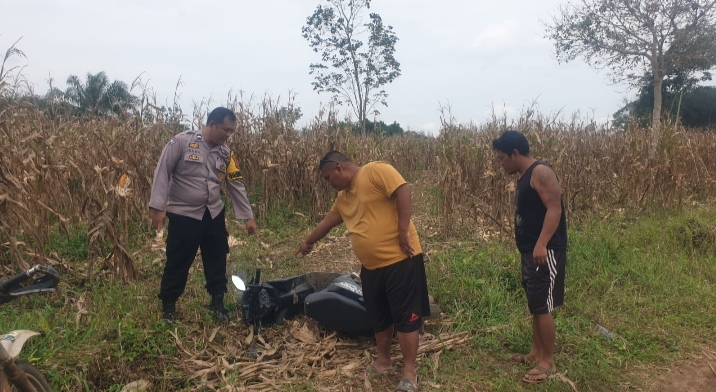 Motor Curian Ditemukan di Kebun Jagung Abung Selatan