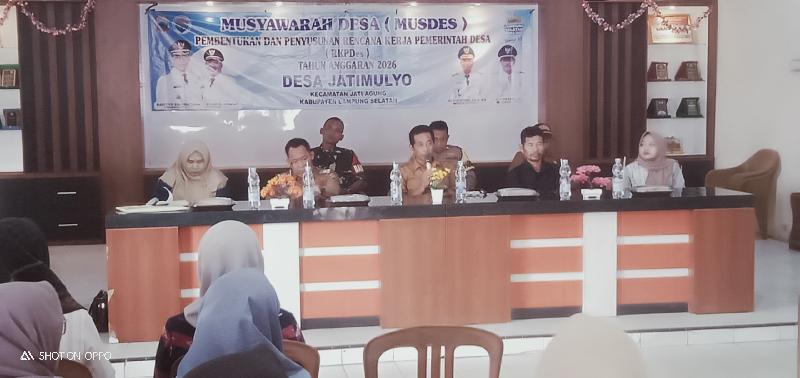 Gelar Musdes RPKDES: Pembangunan Infrastruktur, Ketahanan Pangan dan Stunting Jadi Prioritas Desa Jatimulyo 
