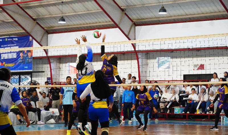 Voli Putri Lampung Tampil Gemilang, Sumbang Medali Perak di Pornas Korpri XVII