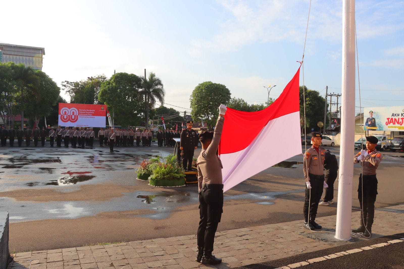 HUT ke-80 RI: Polresta Bandar Lampung Teguhkan Komitmen Pelayanan Publik