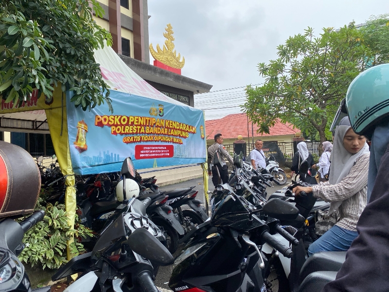 Polresta Bandar Lampung Sediakan Layanan Titip Kendaraan Gratis Selama Mudik Lebaran 2026