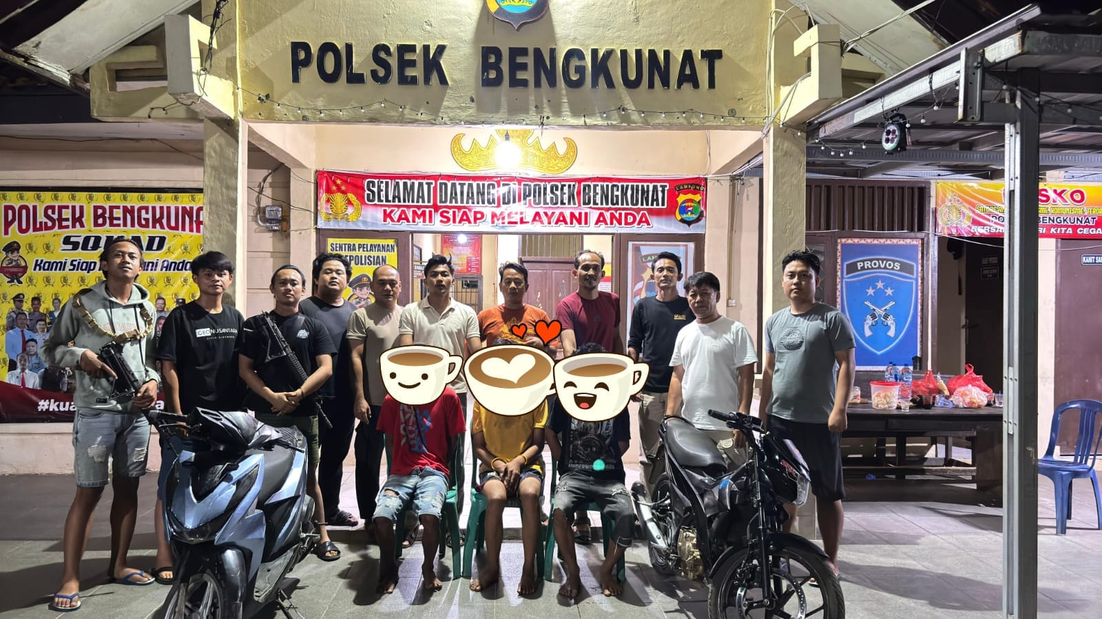 Tiga Residivis Curanmor Asal Ngaras Ditangkap Polsek Bengkunat