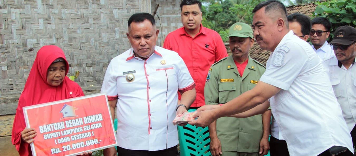 Pemkab Lampung Selatan Rehab Rumah Warga Sumur Kumbang melalui Program Geserbu