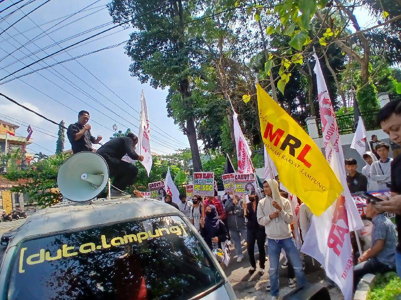 Gelar Aksi di BPN, Akar Lampung Minta Ukur Ulang Lahan PT.SGC dan Cabut Perpanjangan HGU PT. SIL