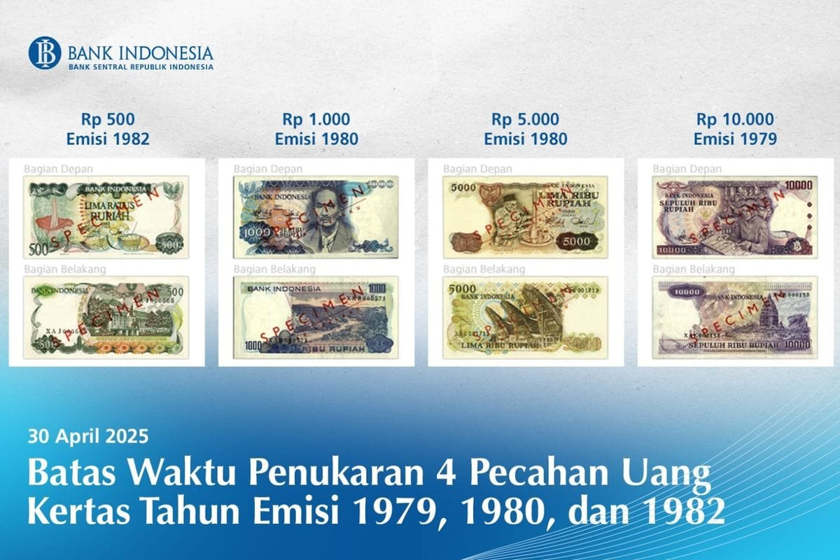 Segera Tukarkan! 4 Uang Kertas Lama Ini Akan Kedaluwarsa April 2025