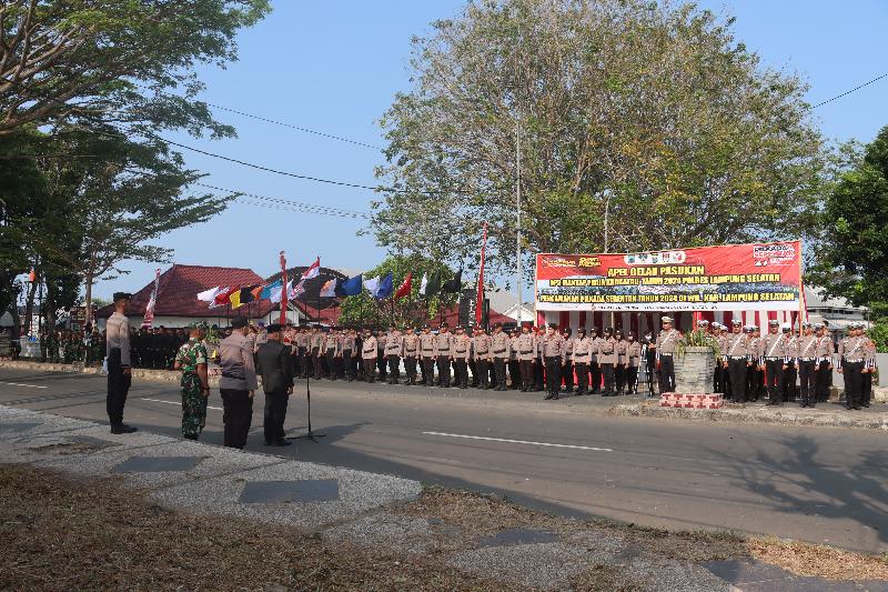 Polres Lamsel Gelar Apel Kesiapsiagaan Jelang Pilkada 2024 