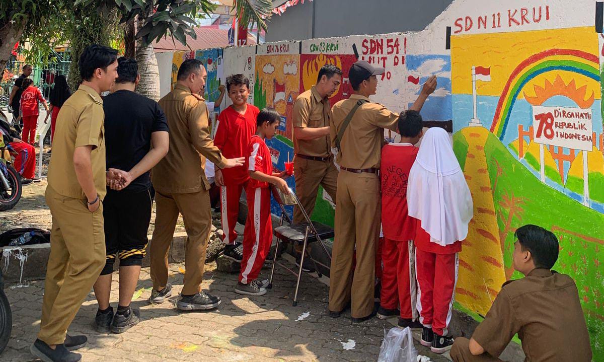 Meriahkan HUT ke-78 Kemerdekaan RI, Disdikbud Pesisir Barat Gelar Lomba Mural