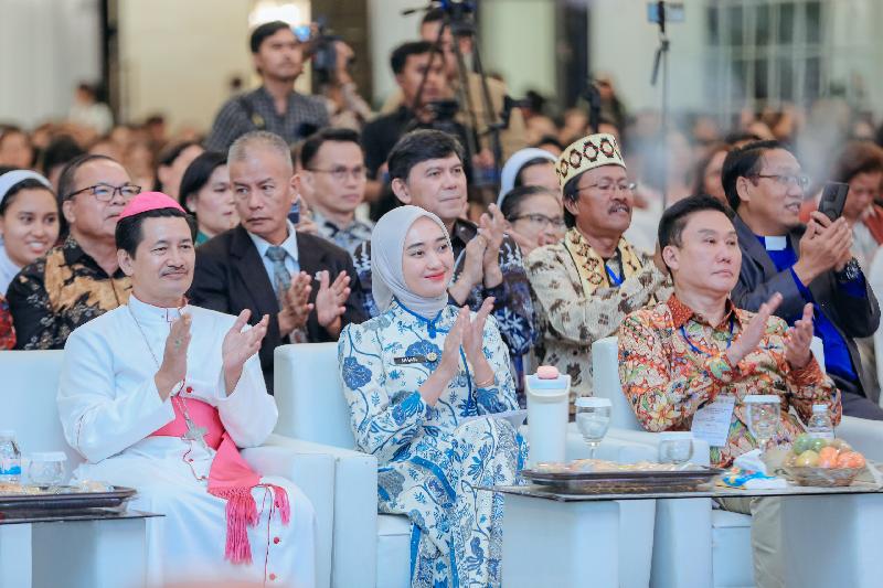 Wagub Jihan Hadiri Natal Oikoumene, Tegaskan Komitmen Toleransi di Lampung