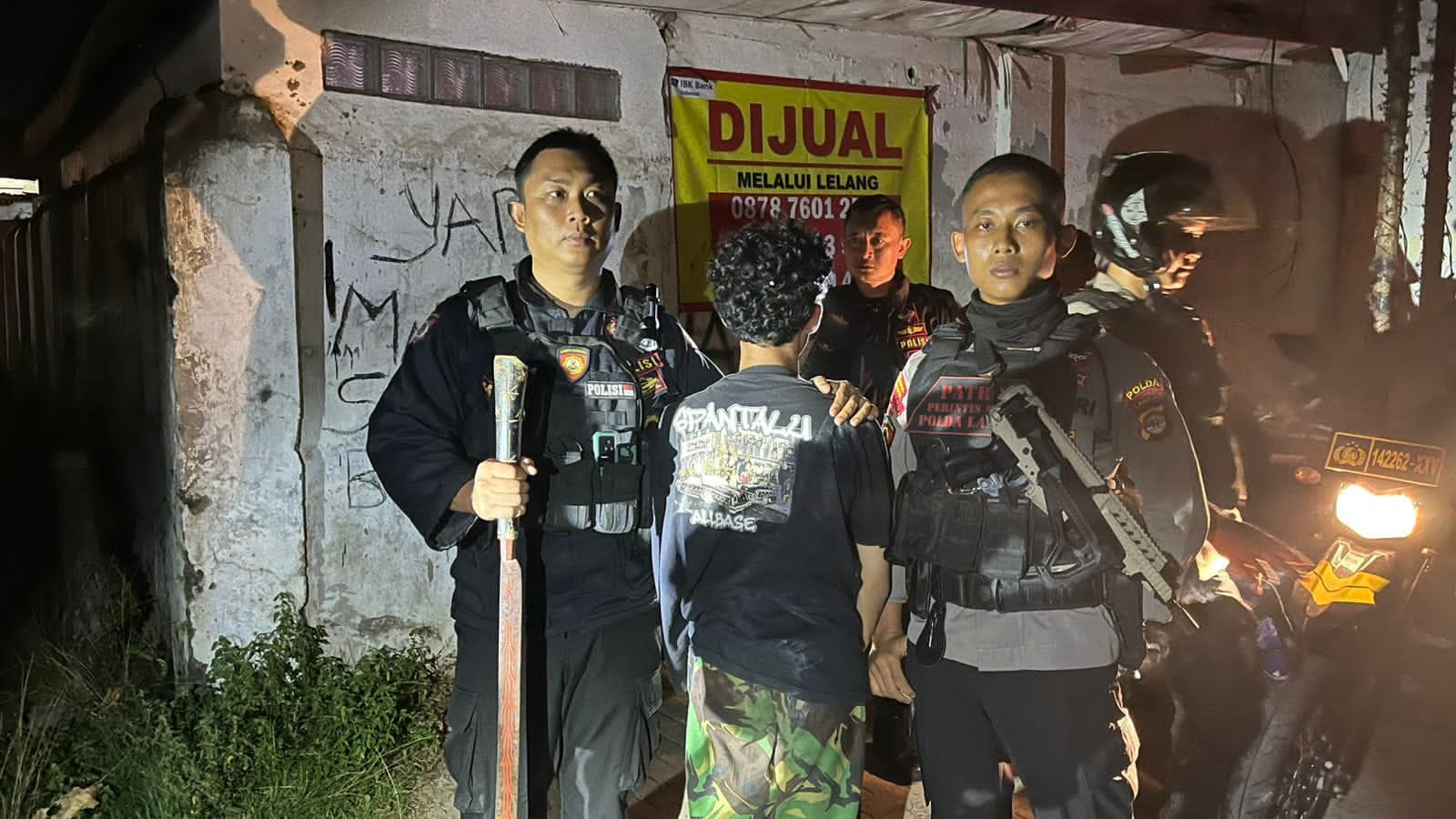 Ancam Polisi dengan Sajam, 5 Remaja Pelaku Tawuran di Bandar Lampung Diamankan