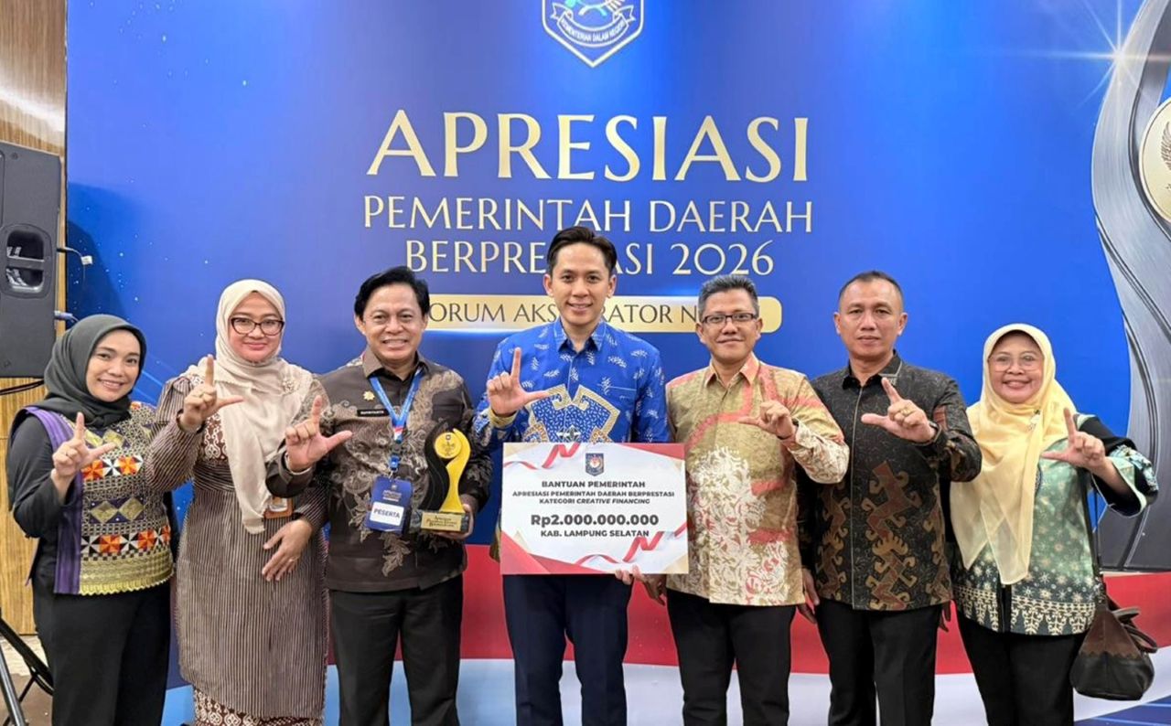 Lampung Selatan Sabet Peringkat Dua Nasional Creative Financing dan Insentif Rp2 Miliar