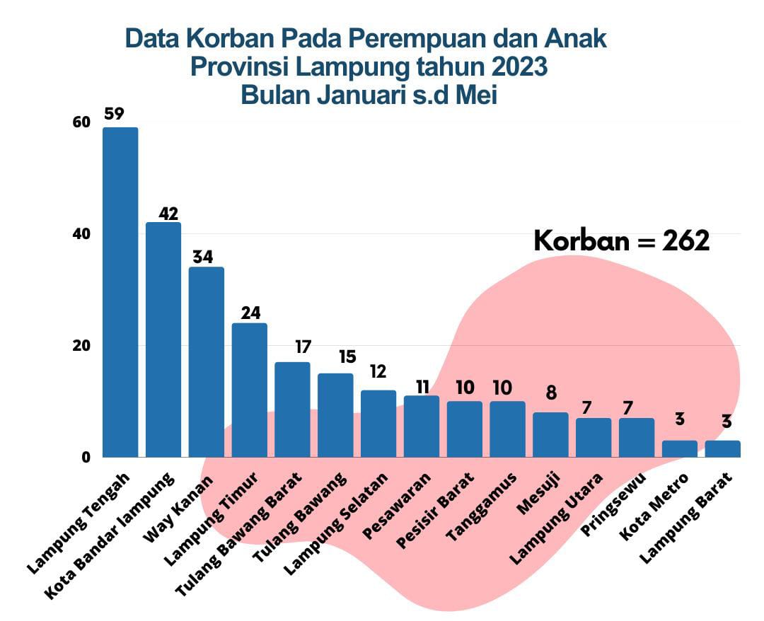 262 Perkara Kekerasan Terhadap Perempuan dan Anak, Lampung Tengah Sumbang Kasus Tertinggi 
