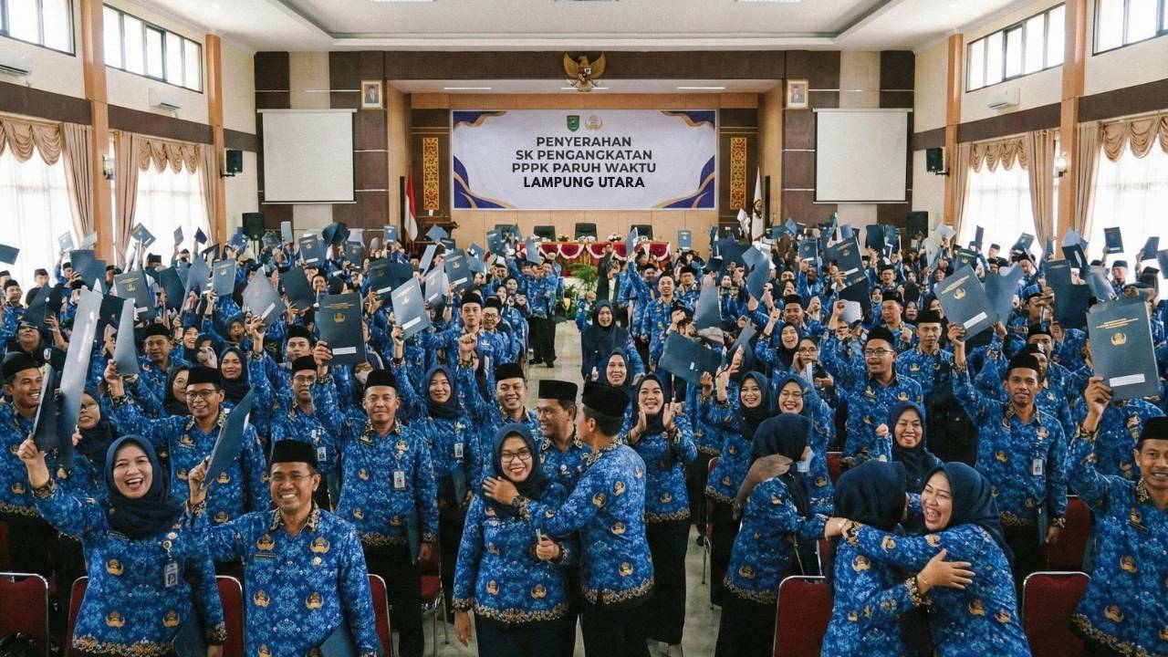 Kabar Baik! SK 4.784 PPPK Paruh Waktu Honorer Lampura Dibagikan 31 Desember