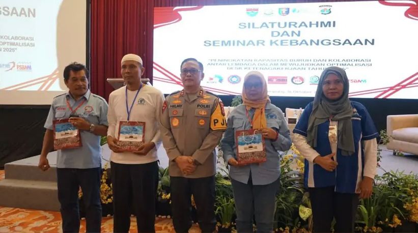 Kapolda Lampung Hadiri Seminar Kebangsaan Bersama Serikat Buruh Lampung