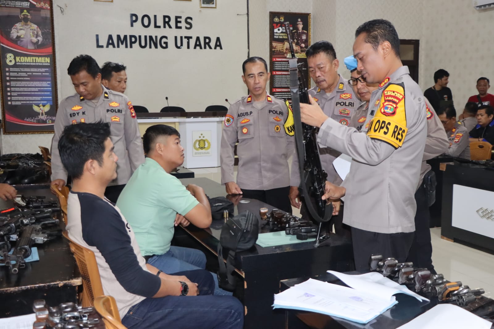 Cegah Pelanggaran, Kapolres Lampung Utara Cek Kelayakan Senpi Dinas Anggota