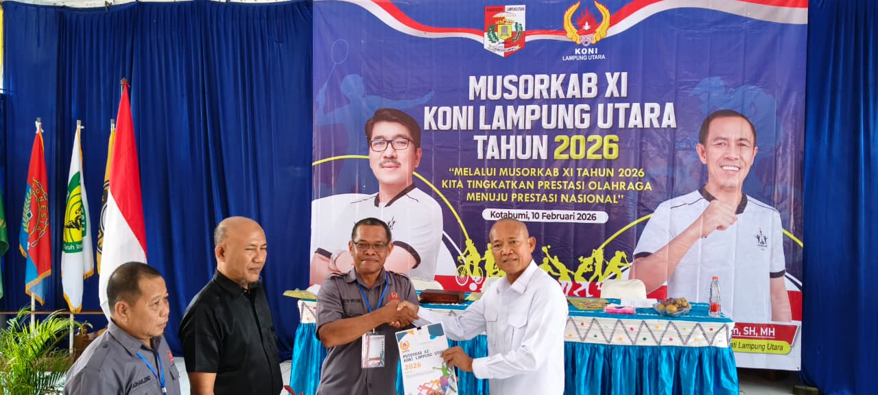 Musorkab KONI Lampung Utara Tetapkan Ansyori Sabak Sebagai Ketua Baru