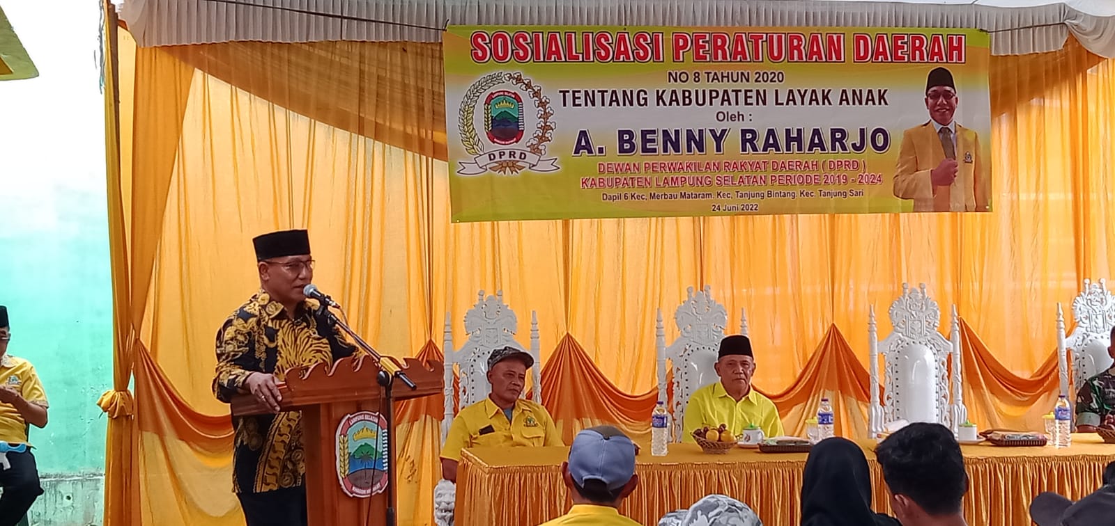 Ketua DPD Golkar Lamsel Sosperda Tentang KLA di Rejomulyo 