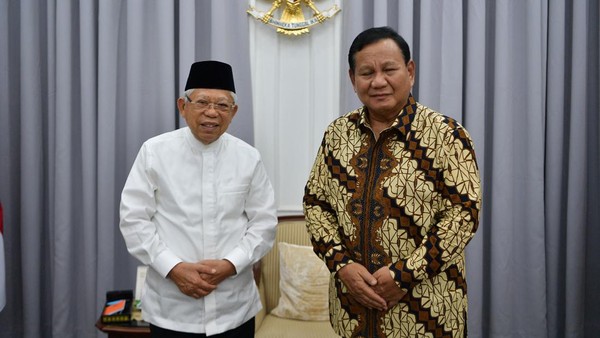 Ma'ruf Amin Nilai Gaya Kepemimpinan Prabowo Sejalan dengan Nilai-Nilai Abu Bakar ash-Shiddiq