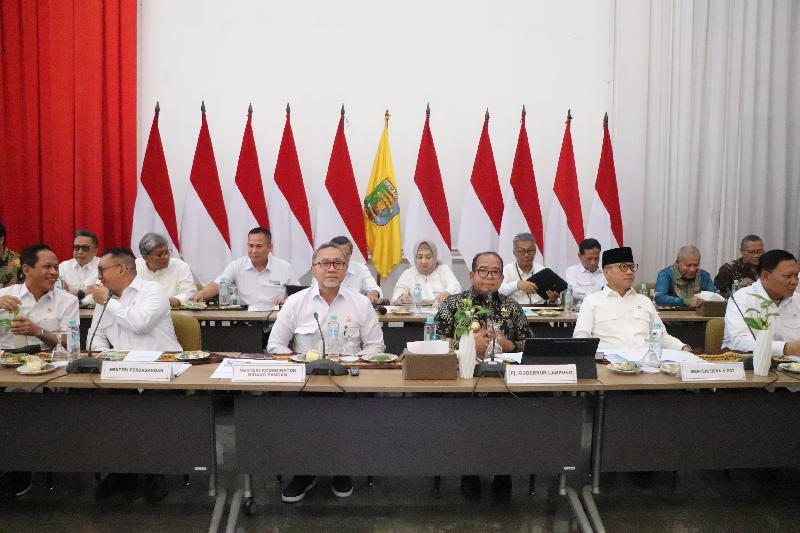 Menko Bidang Pangan Rakor Bersama Pj Gubernur Lampung Bahas Swasembada Pangan Nasional