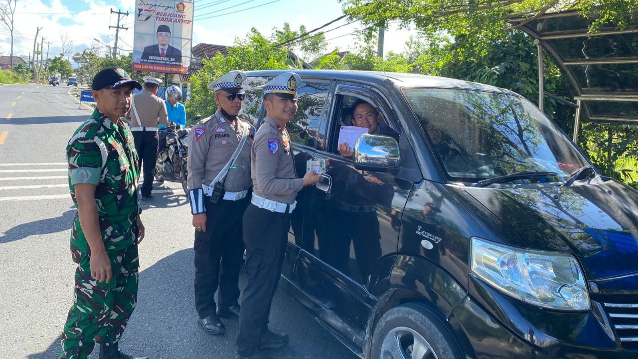 2.921 Pelanggar Kena Tegur dan Tilang Selama Operasi Patuh 2025 di Lampung Barat   