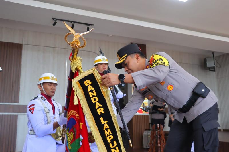 Kapolresta Bandar Lampung Pimpin Upacara Pensucian Dhuaja Wira Bhakti Anggakara Catra