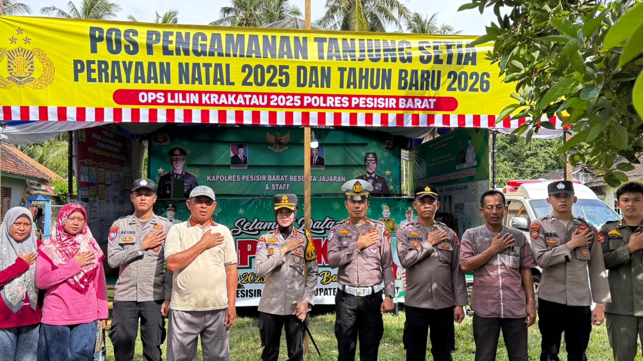 Jelang Nataru, Kapolres Pesbar Turun Langsung Cek Pos Pengamanan