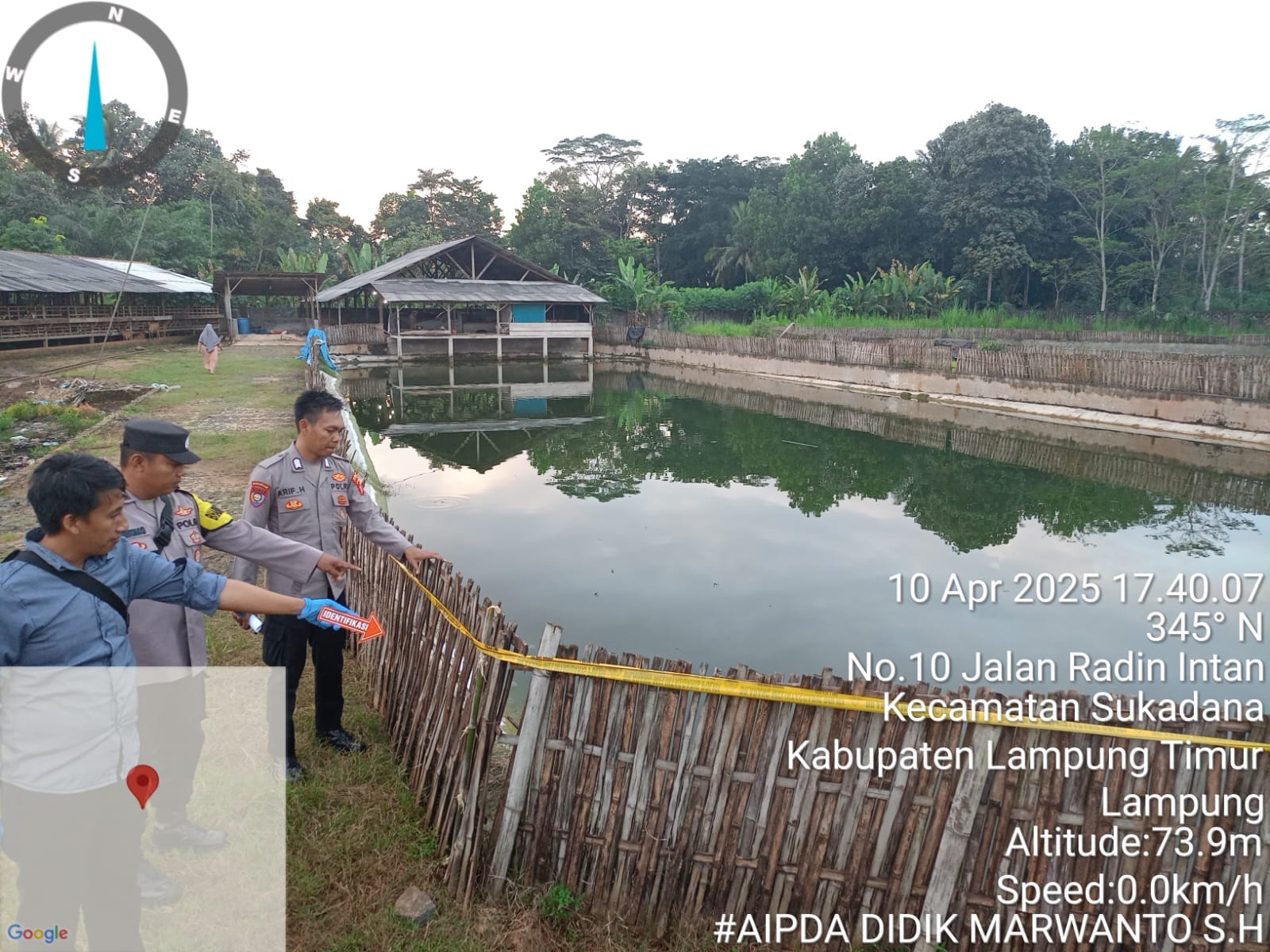 Tragis! 2 Anak Ditemukan Tewas Tenggelam di Kolam Ikan Pesantren Darul Jalal Lampung Timur 