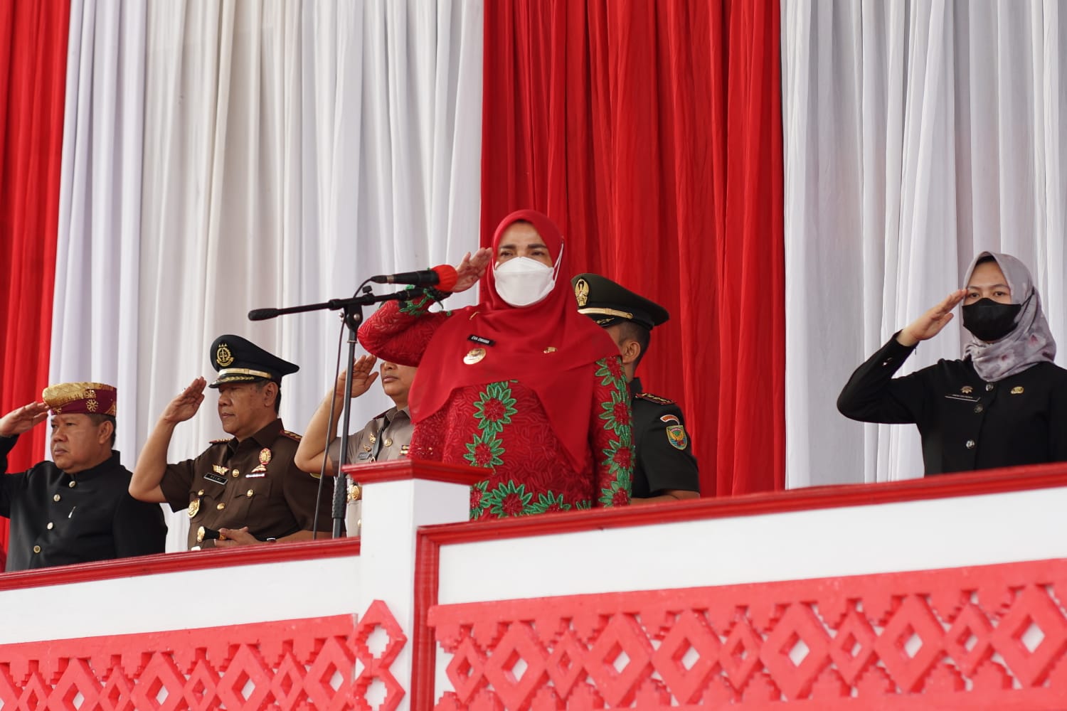 Walikota Eva Dwiana Pimpin Upacara Peringatan HUT Kota Bandar Lampung Ke-341