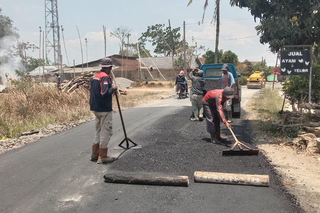 Jalan Poros Giham-Pahayu Jaya Dapat Pemeliharaan Senilai Rp 134 Juta