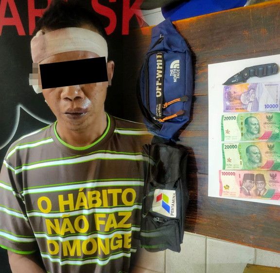 Mengaku Polisi, Seorang Pria Tusuk dan Rampas Uang Petugas SPBU di Tanjung Senang