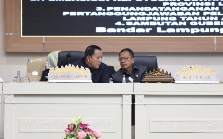 Raperda APBD Diteken Gubernur Lampung Dan Ketua DPRD