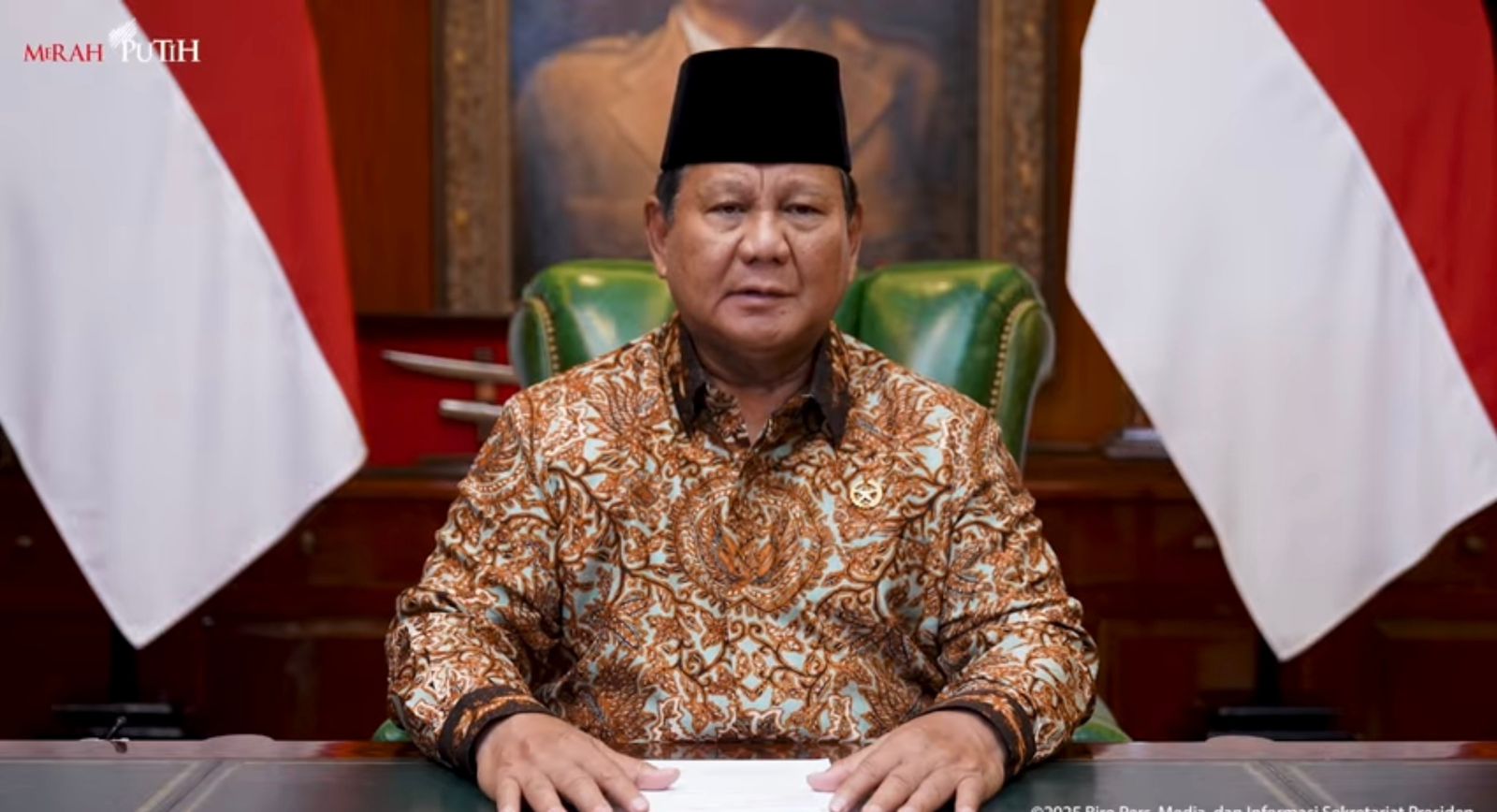 Presiden Prabowo Ucapkan Selamat Natal 2025, Serukan Solidaritas dan Persatuan Bangsa