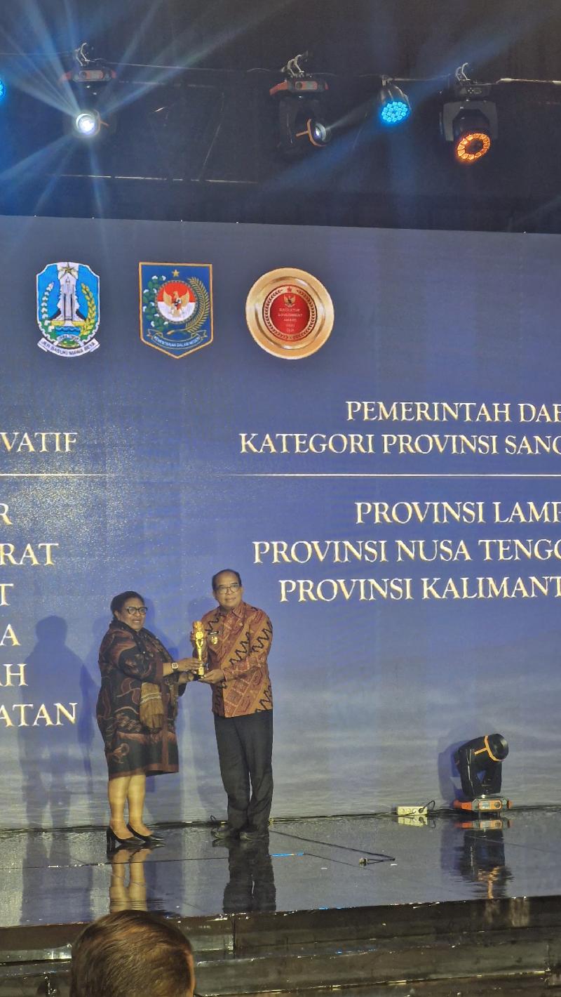 Provinsi Lampung Raih Penghargaan Innovative Goverment Award Kategori Provinsi Sangat Inovatif