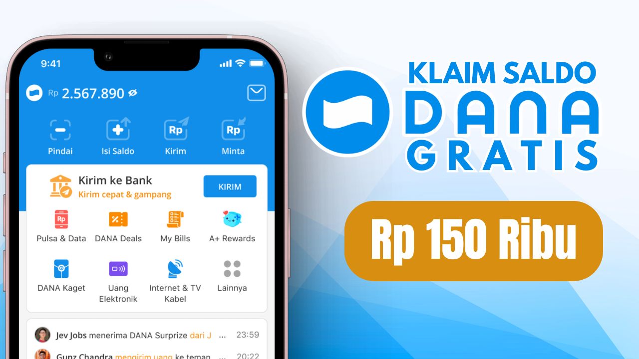 Cara Resmi Dapat Saldo DANA Gratis Rp150 Ribu, Klaim Mudah dan Aman