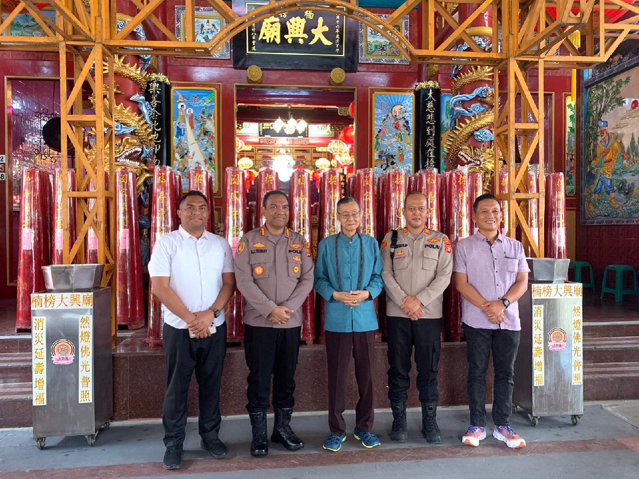 Jelang Perayaan Imlek, Kapolresta Bandar Lampung Pastikan Keamanan Vihara