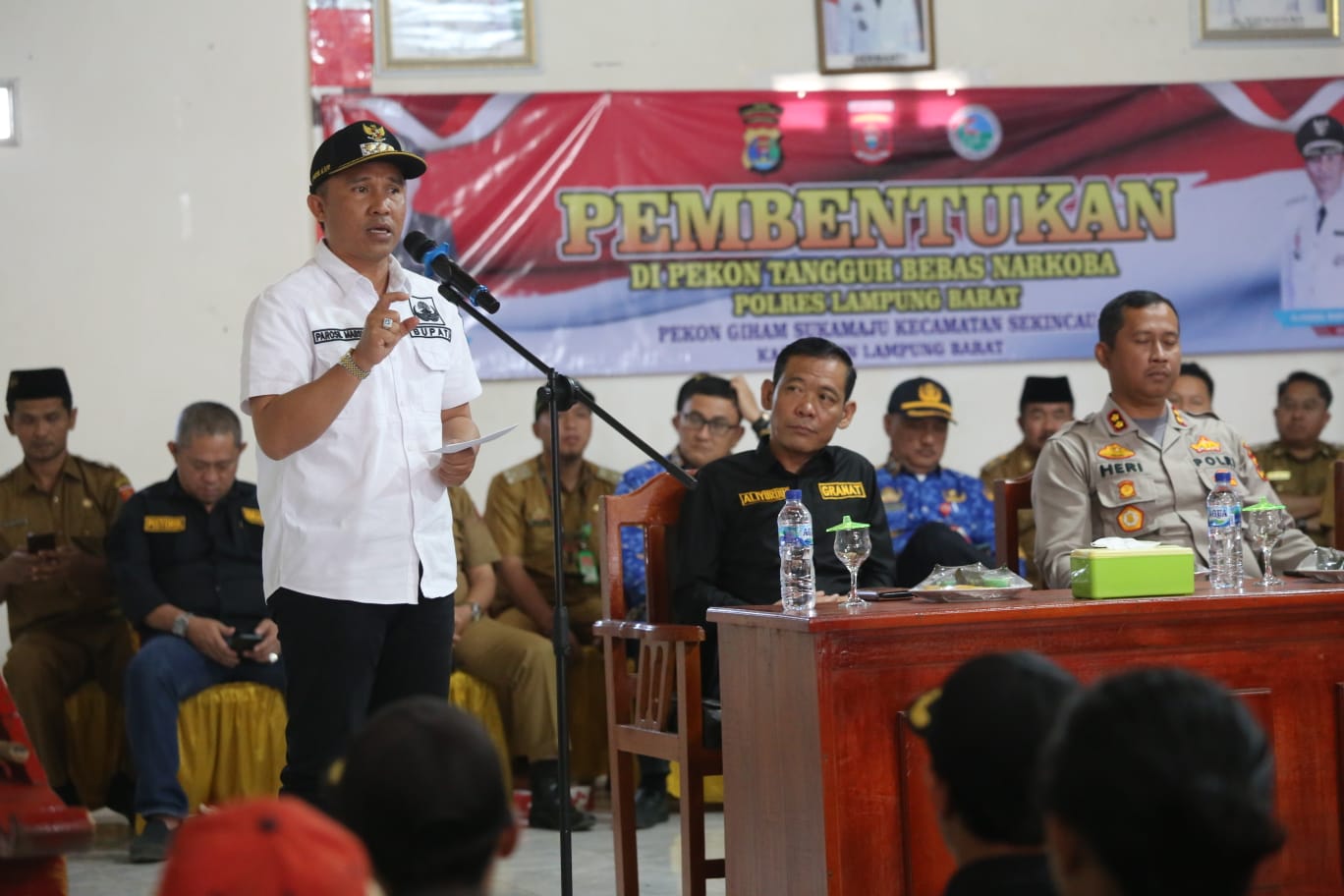 Pemkab dan Polres Bersinergi Canangkan Pekon Giham Jadi KTAN Pertama di Lambar