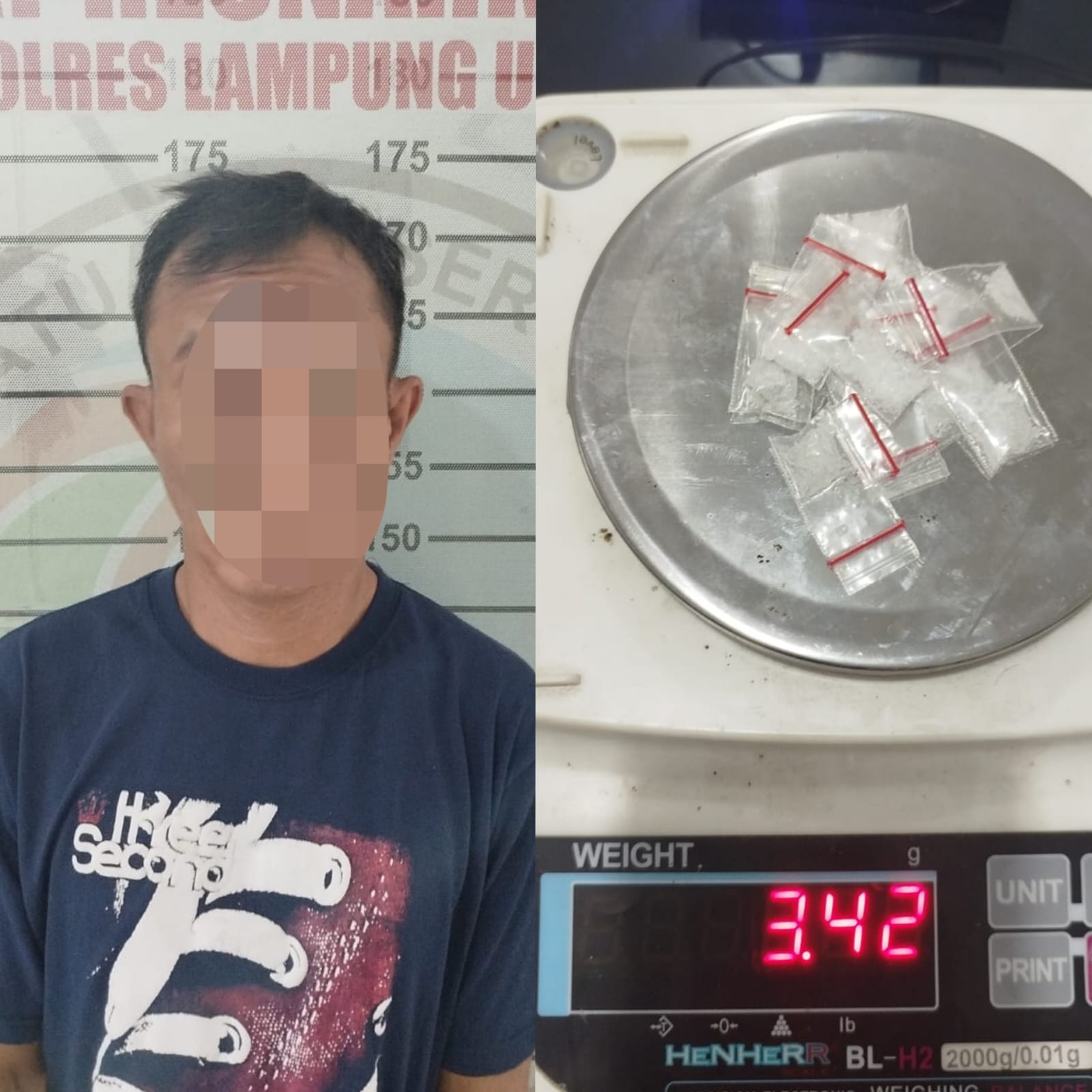 Pengedar Sabu di Kotabumi Utara Dibekuk Satreskoba Polres Lampung Utara