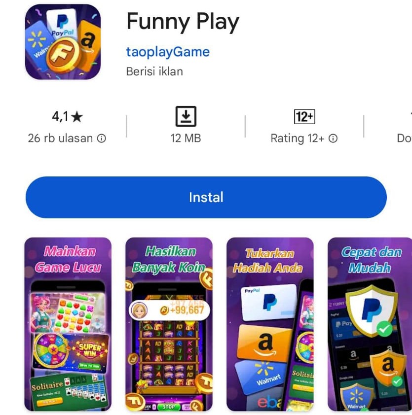 Download Aplikasi Funny Play, Dapatkan Saldo DANA Gratis hingga Rp 300.000